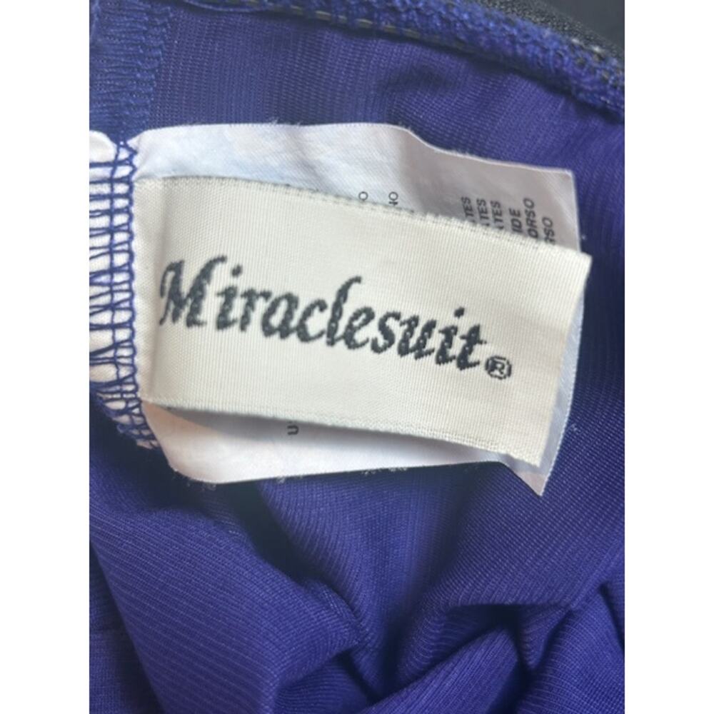 Miraclesuit Rialto Ruched Electric Blue Tummy Control One Piece Swimsuit Size 6 - Picture 5 of 6